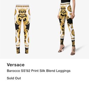 Woman Versace black and white leggings size 42
